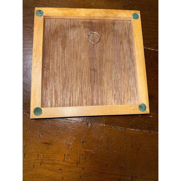 Hand Painted Ceramic Colorado Tile In Wood Frame 7" X 7" - Picture 2 of 4